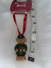 Harrods London Guardsman Teddy Bear Christmas Tree Decoration Ornament 2.5 Inch