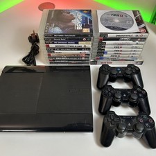 Sony PlayStation 3 Super Slim Console 500GB Bundle (+3 Controllers, +20 Games)