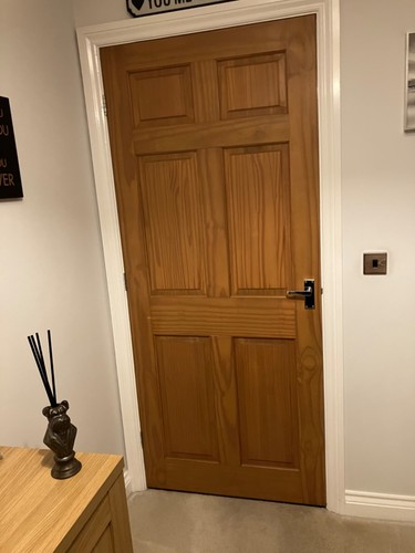 8no used panel oak doors - 8no,