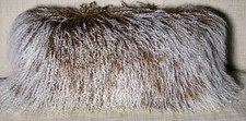 Real Mongolian lamb fur pillow