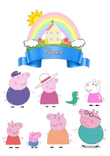 Personalised blue peppa pig - blue,