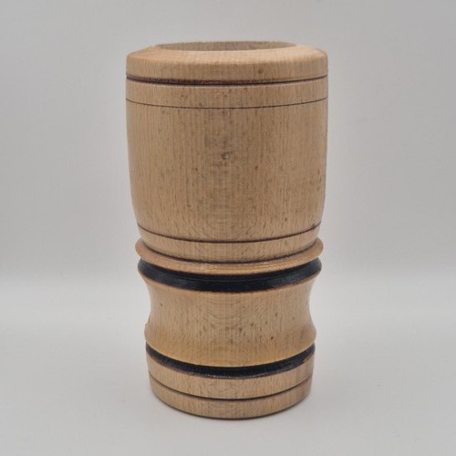 Natural wood decorative vase - natural,