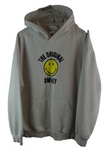 H&M X SMILEY White Hoodie size L Womens Pullover Casual Outdoors Outerwear