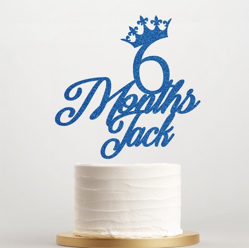 Months birthday cake - months, topper