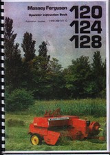 Massey Ferguson 120, 124 and 128 Baler Operator Instruction Manual Book