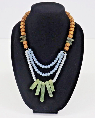 Art wear necklace wooden - necklace,