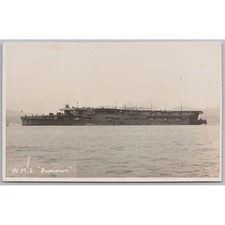HMS FURIOUS Aircraft Carrier RP Postcard Unused