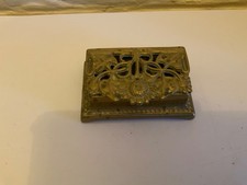 Vintage Brass Ornate Ink Pot /