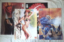 4 Posters JEAN GREY, X-MEN, NIGHTBREED, LIGHT AND DARKNESS WAR Marvel UK 1990s