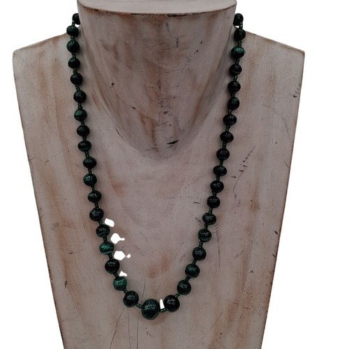 Vintage malachite beaded - malachite,