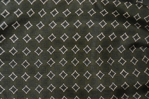 Green silk ascot cravat - green,