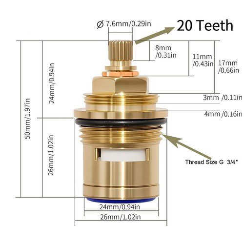Inch brass disc - 3/4,