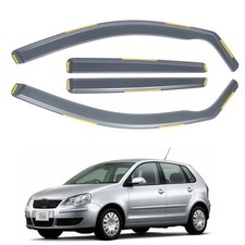 For VW Polo MK4 2002-2009 5 Door Hatchback 9N/9N3 Wind Deflectors 4pc Tinted