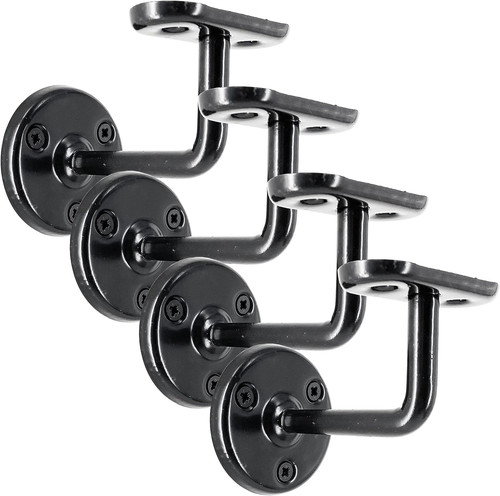 Black handrail brackets - black,