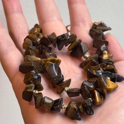 Handmade tiger eye chip - eye,