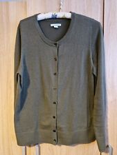 Olive green light weight cardigan, L, new without tags.