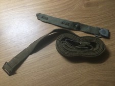 WWII German Wehrmacht gas mask tin carry straps, both long strap and short strap