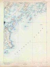 1893 Topo Map of Casco Bay