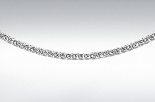 Platinum 1mm spiga chain - spiga,