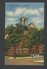 linen postcard Methodist