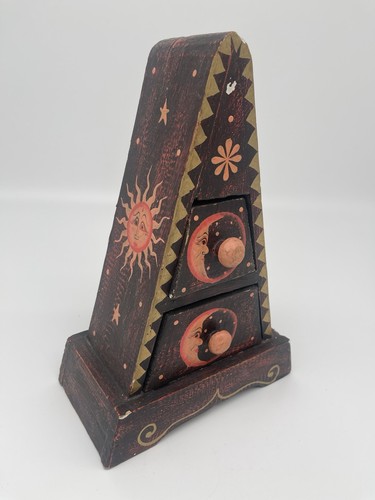 Vtg folk art wood pyramid - folk,