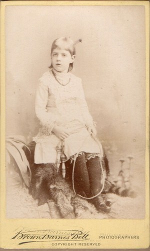 Cdv girl white lace - girl,