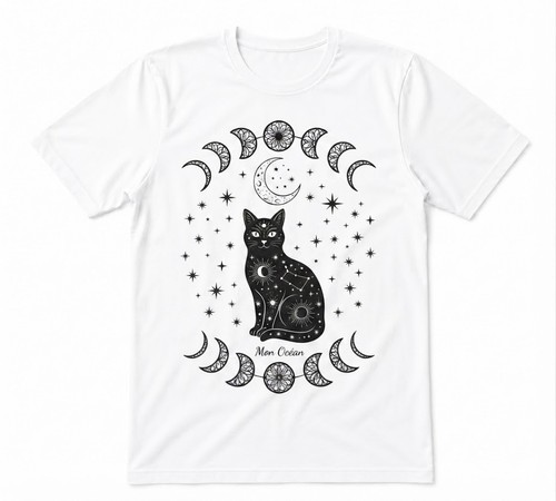 Mystical cat celestial moon - mystical,