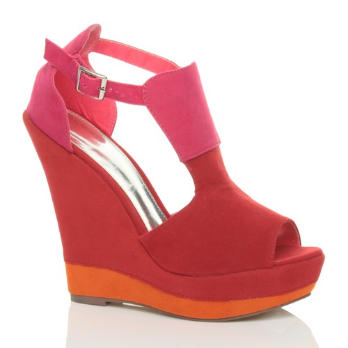 Womens ladies high wedge heel - ladies,
