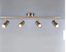 John Lewis Obi 4 Light Spotlight Ceiling Bar Matt Nickel and Gold