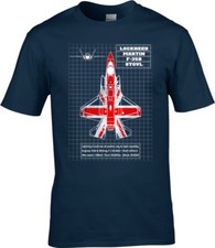 F-35B Union Jack Blueprint T-Shirt Carrier Lockheed Martin Aircraft RAF Mens Top