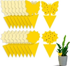 50 PCS Fruit Fly Traps Double-sided Sticky Catchers for Indoor Plant Insect Cont