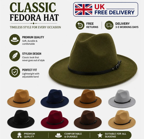 Mens wide brim - brim, fedora
