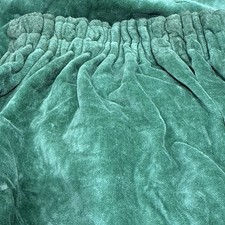 SINGLE CURTAIN VELVET Vintage STAGE 141” W  x 148” L Lined Green