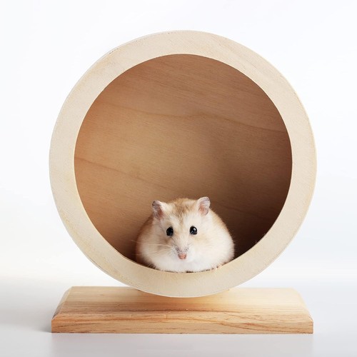 Wooden hamster wheel - hamster, 15cm