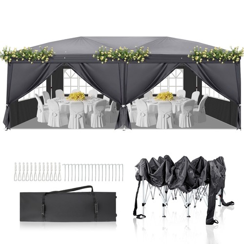 6x3m pop gazebo adjustable - 6x3m, up
