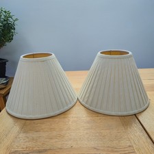 Pair of Cream Cotton Pleated