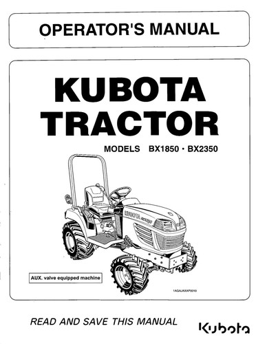 Kubota tractor bx1850 bx2350 - tractor,