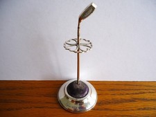 Superb & Rare Antique Edwardian Silver Golf Club Hatpin Stand. CHESTER 1908.
