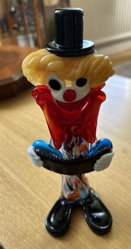 Murano art glass clown brand - murano,