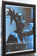 BRYAN FERRY framed A4 new town 1988/9 TOUR DVD original promo ART poster