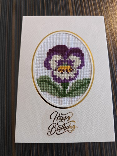 Handmade cross stitch - stitch, card