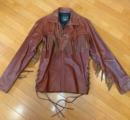 Vanson fringed leather - lace, up