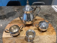 Viners Silver Plated Tea Pot , Sugar Bowl , Milk/Cream Jug & Urn