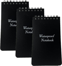 3Pcs Waterproof Notebook, 3 X