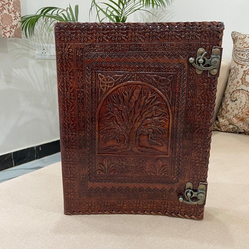 Leather ring binder tree - leather,
