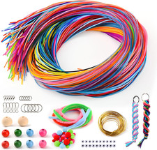 295 PCS Scoobies Strings Kit, Scoubidou Strings, Plastic Lacing Cord Gimp String