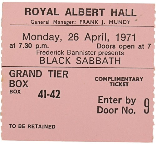Black sabbath concert ticket - concert,