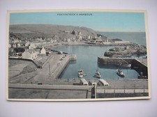 Portpatrick Harbour postcard - Fishing Boats, Buses, Lighthouse etc. (Dennis)
