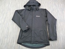 Berghaus Jacket Womens UK 10 Stowaway Hood Black Logo Hiking AQ2 Outdoor