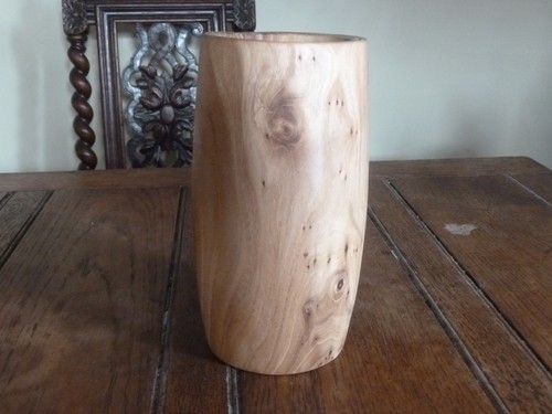 Wooden elm wood - , vase,